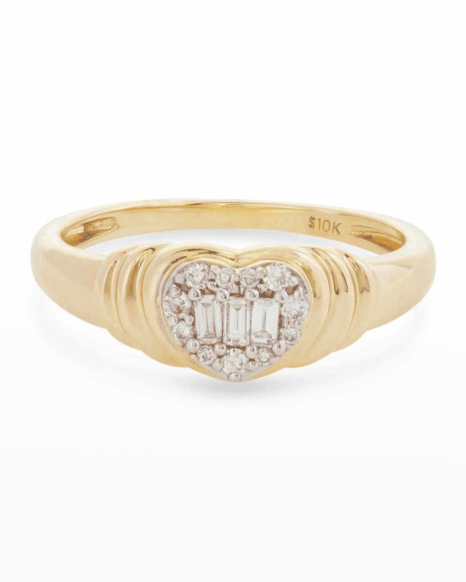 Heart Of The Matter Pinky Signet Ring, Size 2.5-