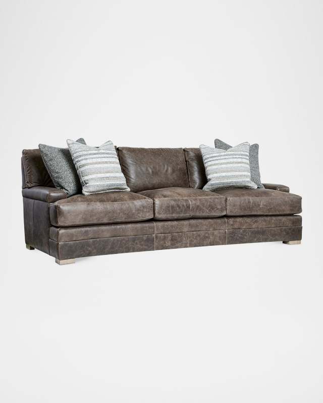 Burnham Leather Sofa, 97"