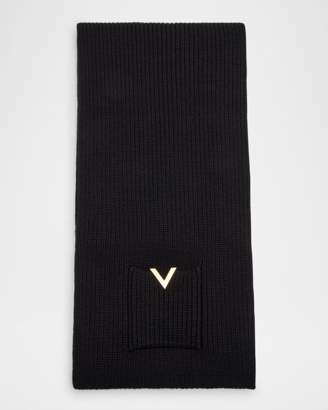 Knitted Virgin Wool Scarf