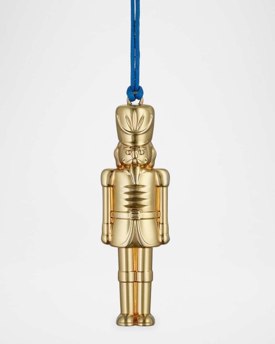 Golden Nutcracker Christmas Ornament