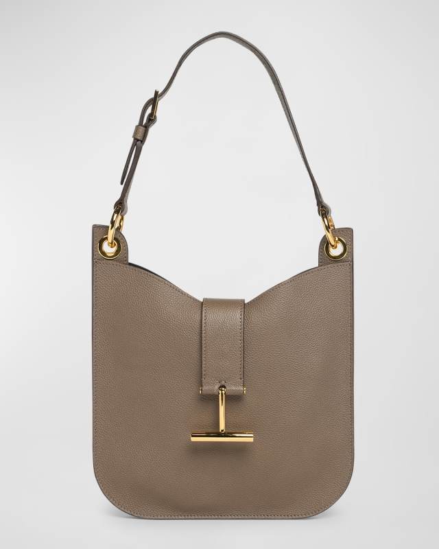 Tara Small Hobo Crossbody in Grained Leather