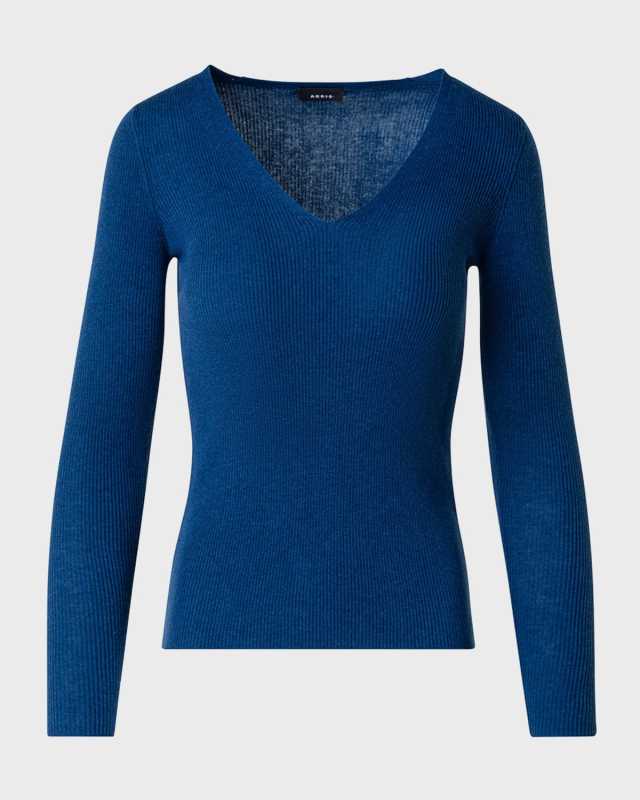 Seamless Ribbed Knit Pullover