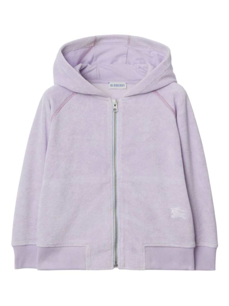 zip-up terry-cloth hoodie