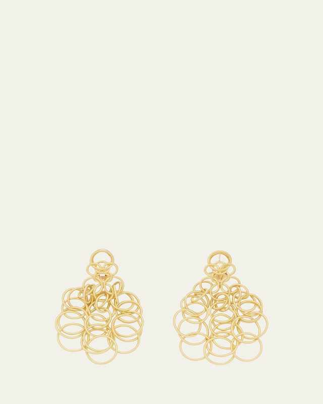 Hawaii 18K Gold Pendant Earrings, 5cm