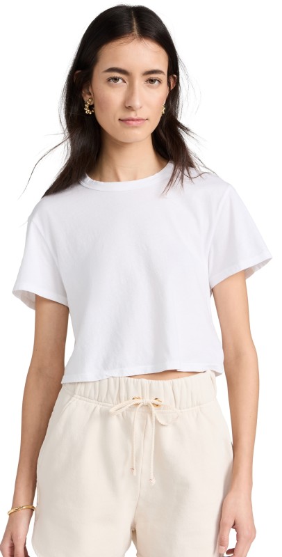 Les Tien May Crop Tee White