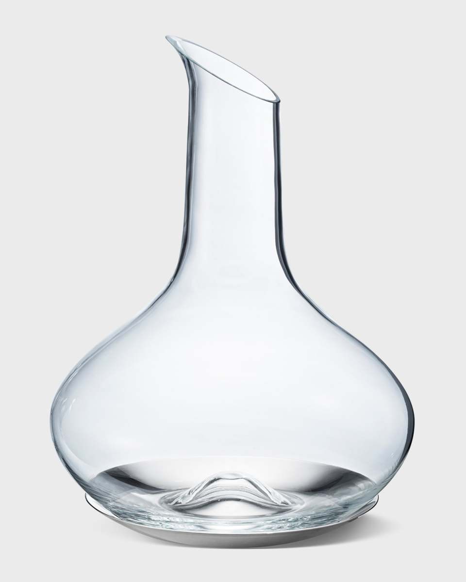Sky Wine Carafe Glass w/ Stainless Steel Coaster