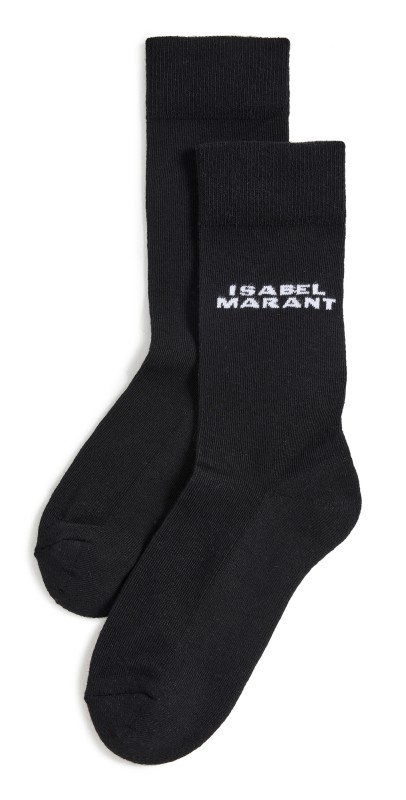 Isabel Marant Dawi Im Logo Socks Black