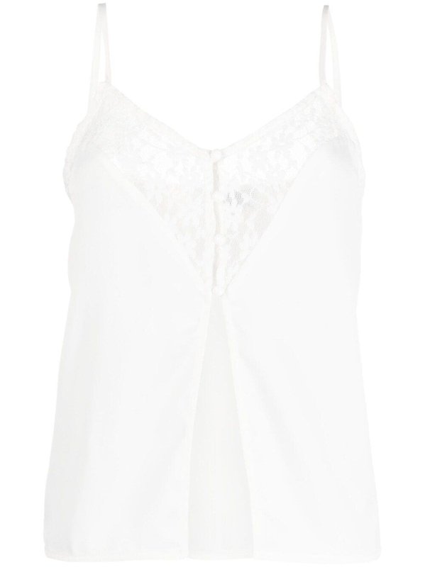 lace-trim detail top