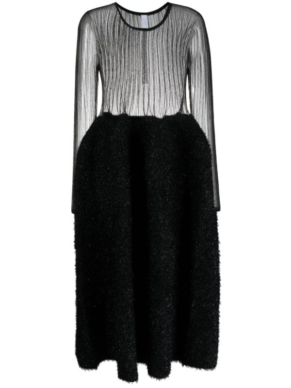 semi-sheer midi dress