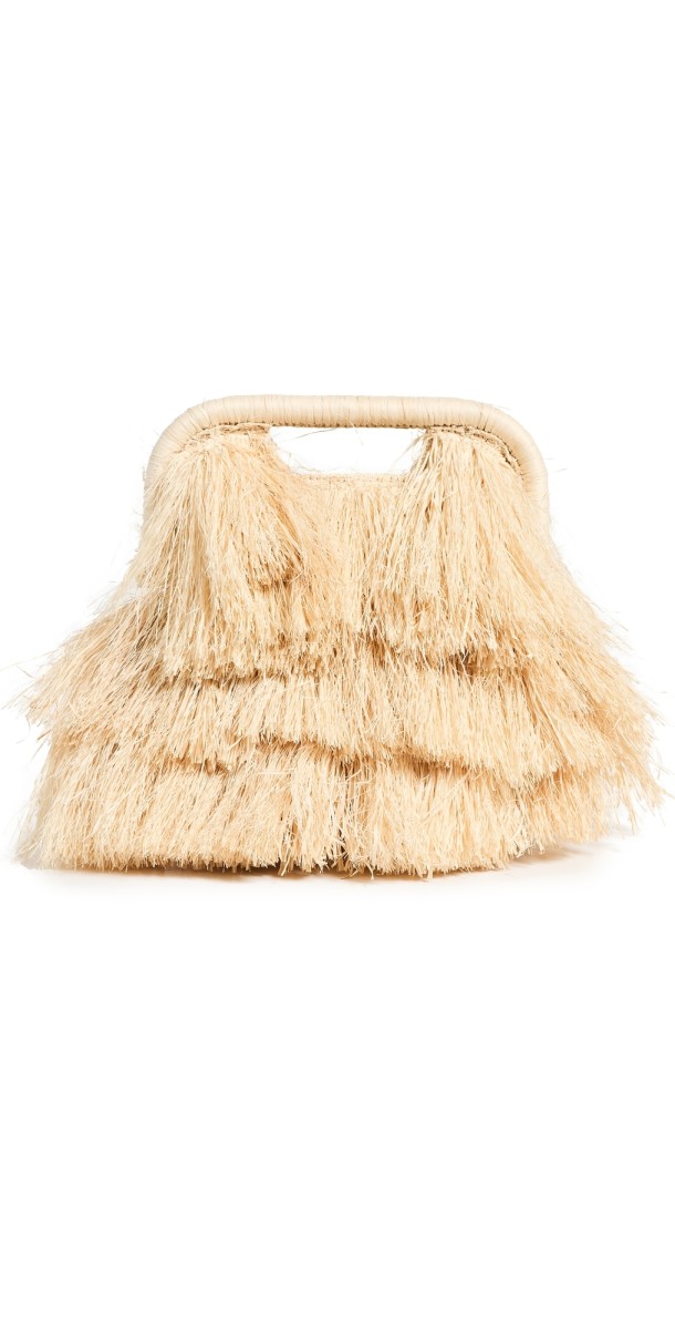 Poolside Bags The Flamands Fringe Tote Natural