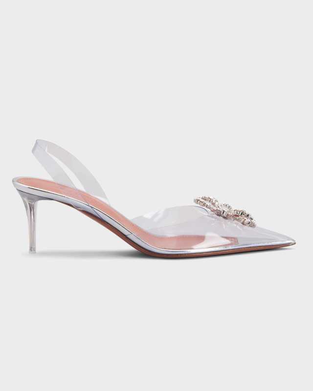 Rosie Clear Bow Halter Pumps