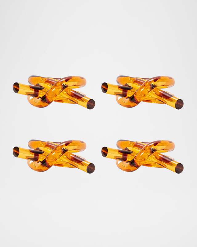 Tortoise Knot Napkin Rings, Set of 4