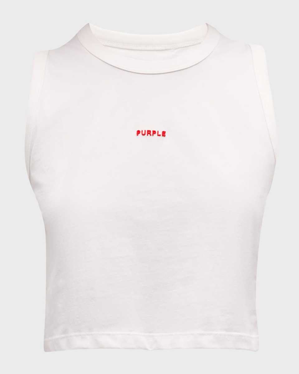 Logo Cropped Jersey Muscle T