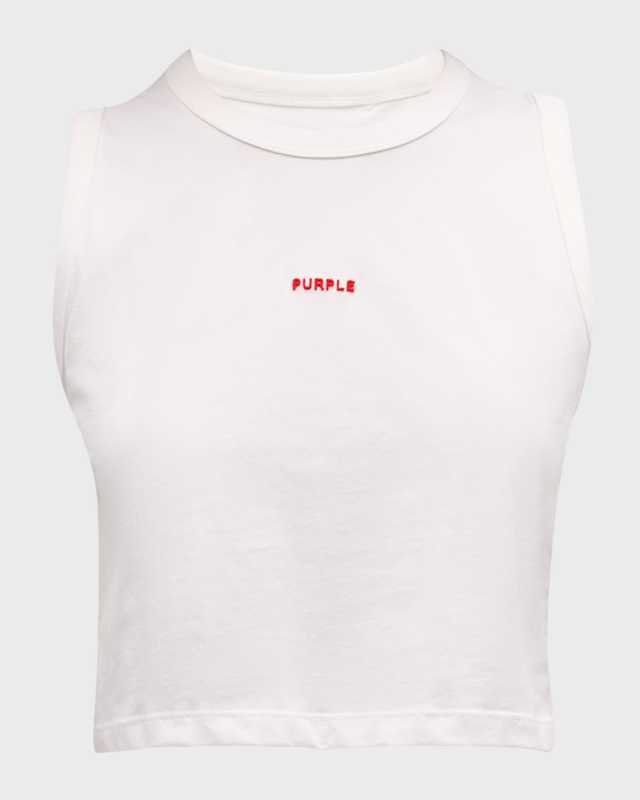 Logo Cropped Jersey Muscle T
