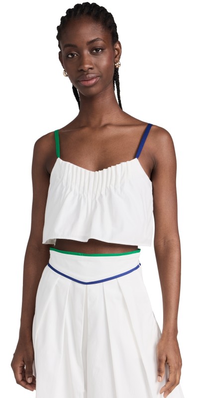 De Loreta Choro Top White/Ocean