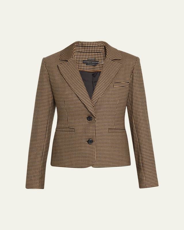 Persol Mini Houndstooth Notch Collar Blazer
