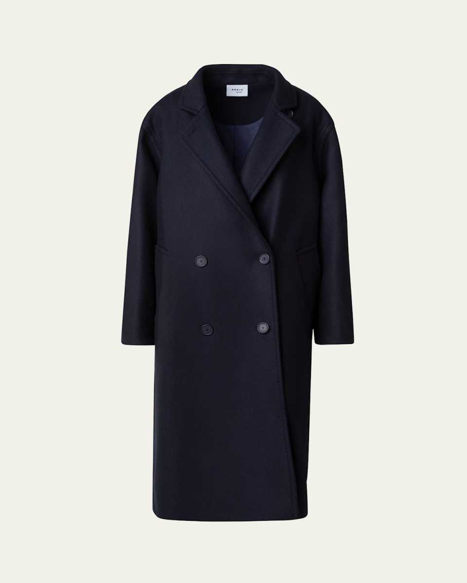 Wool Felt Double-Breasted Overcoat