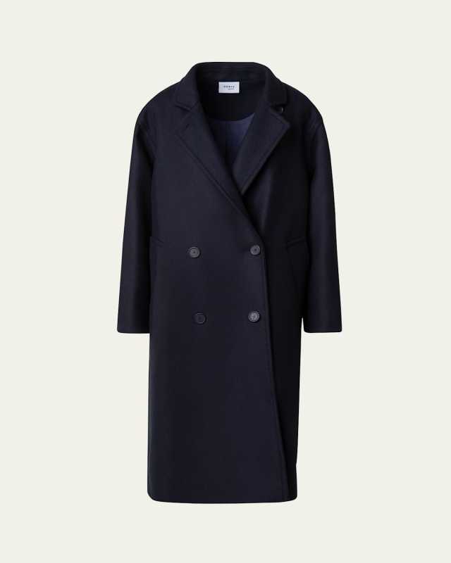 Wool Felt Double-Breasted Overcoat