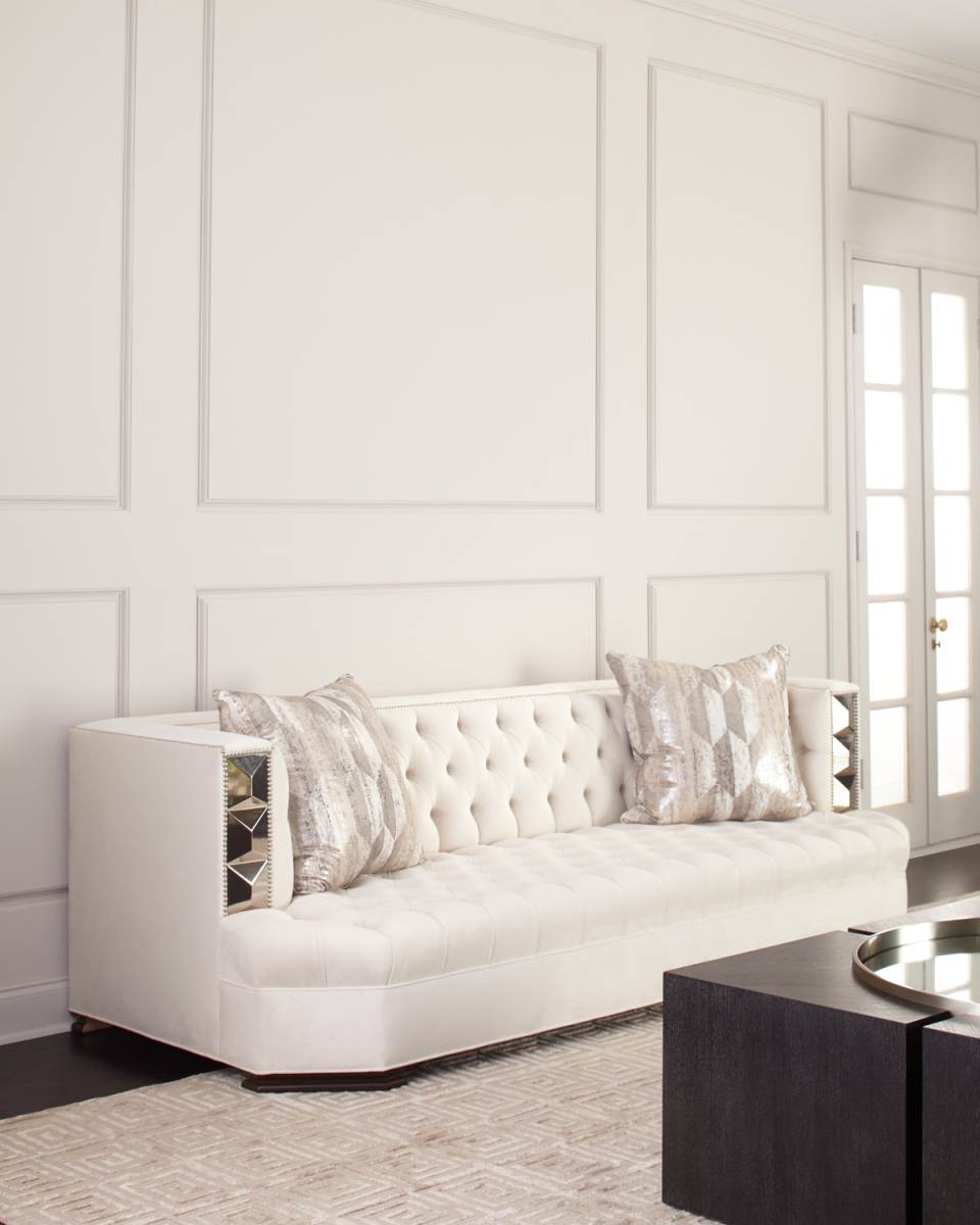 Jaclyn Tile-Trim Sofa 97"
