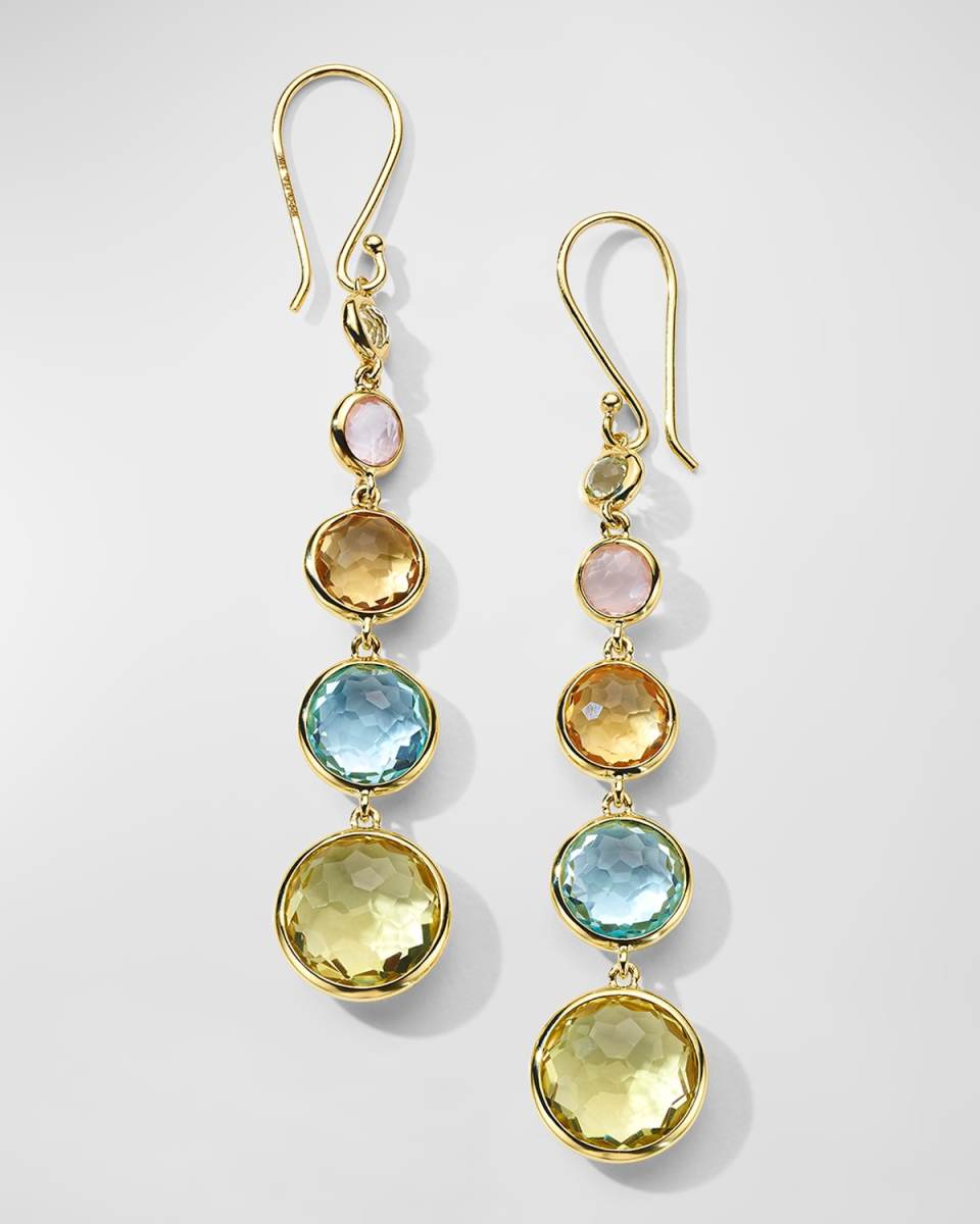 Lollitini 5-Stone Drop Earrings in 18K Gold