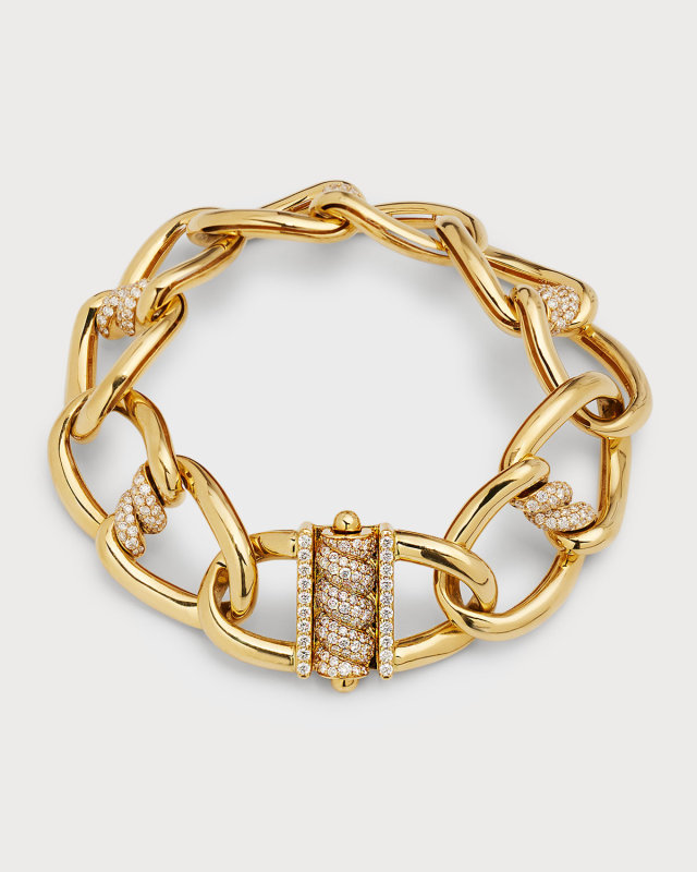 18K Cialoma Bracelet with Diamond Twist and Clasp