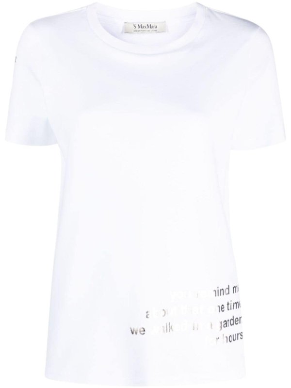 slogan-print cotton T-shirt