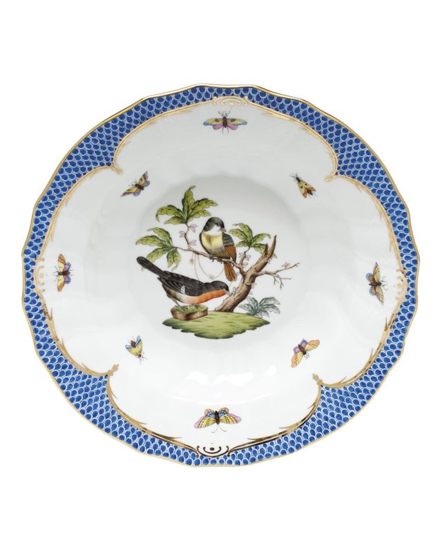 Rothschild Blue Motif 03 Rim Soup Bowl