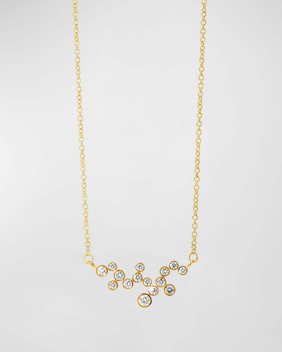 18K Champagne Diamond Bubbles Necklace