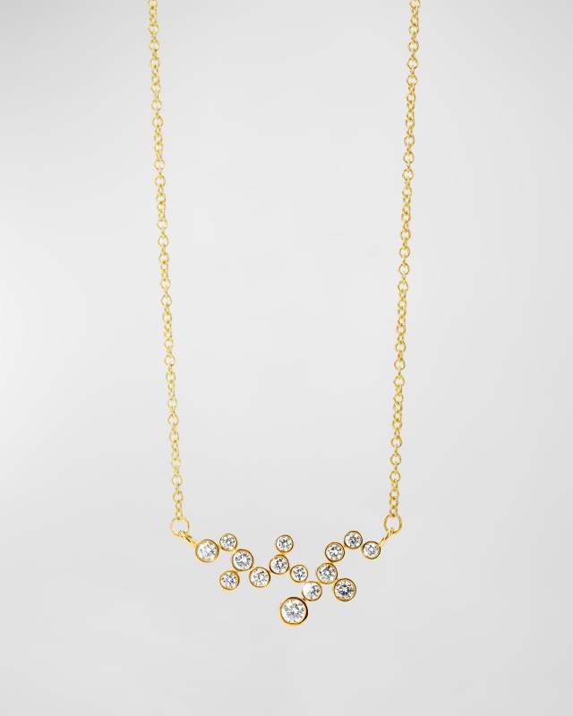 18K Champagne Diamond Bubbles Necklace