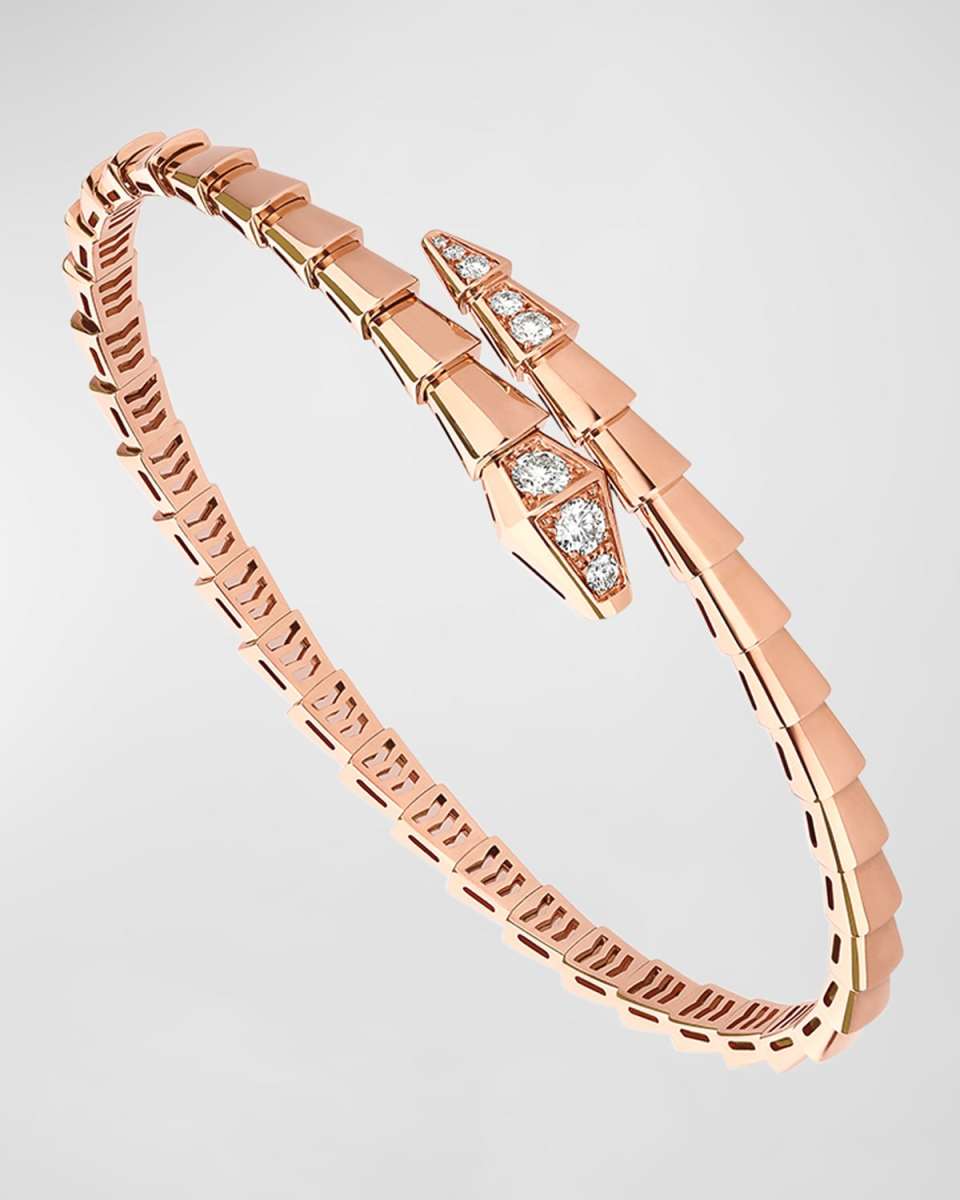 Serpenti Viper Diamond Bracelet in 18K Rose Gol