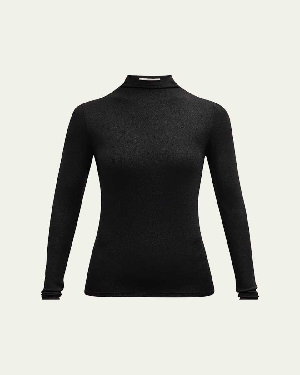 Sparkly Lurex Turtleneck Top