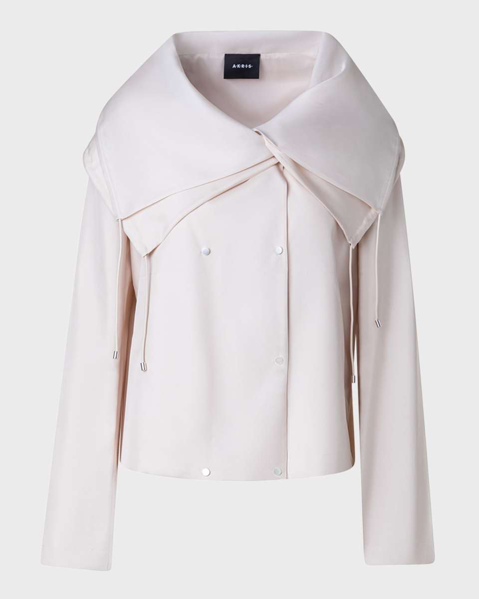 Calvaro Layered Silk Double-Breasted Jacket