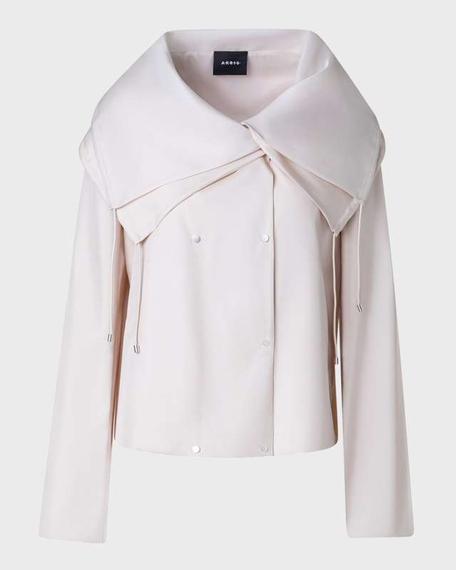 Calvaro Layered Silk Double-Breasted Jacket