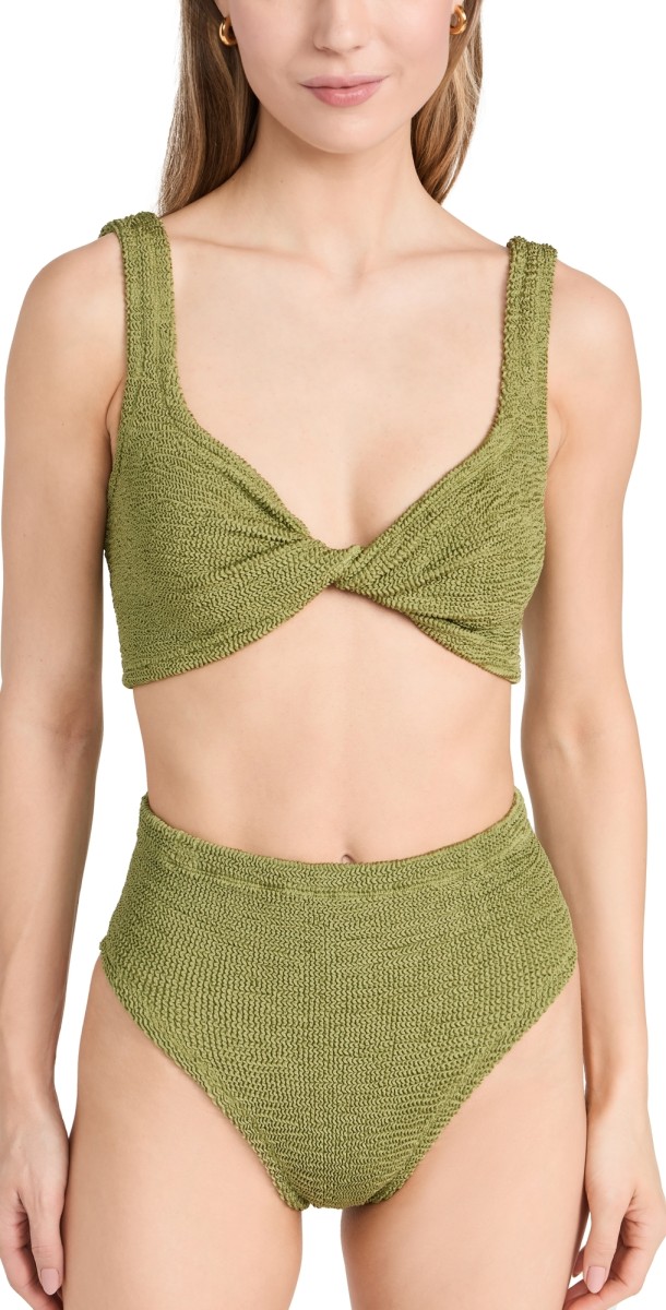 Hunza G Jamie Bikini Set Metallic Moss