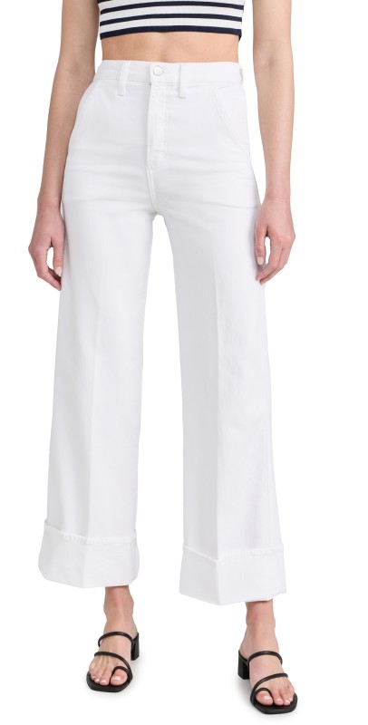 Joe's Jeans The Trixie Trousers with Wide Cuffs Optic White