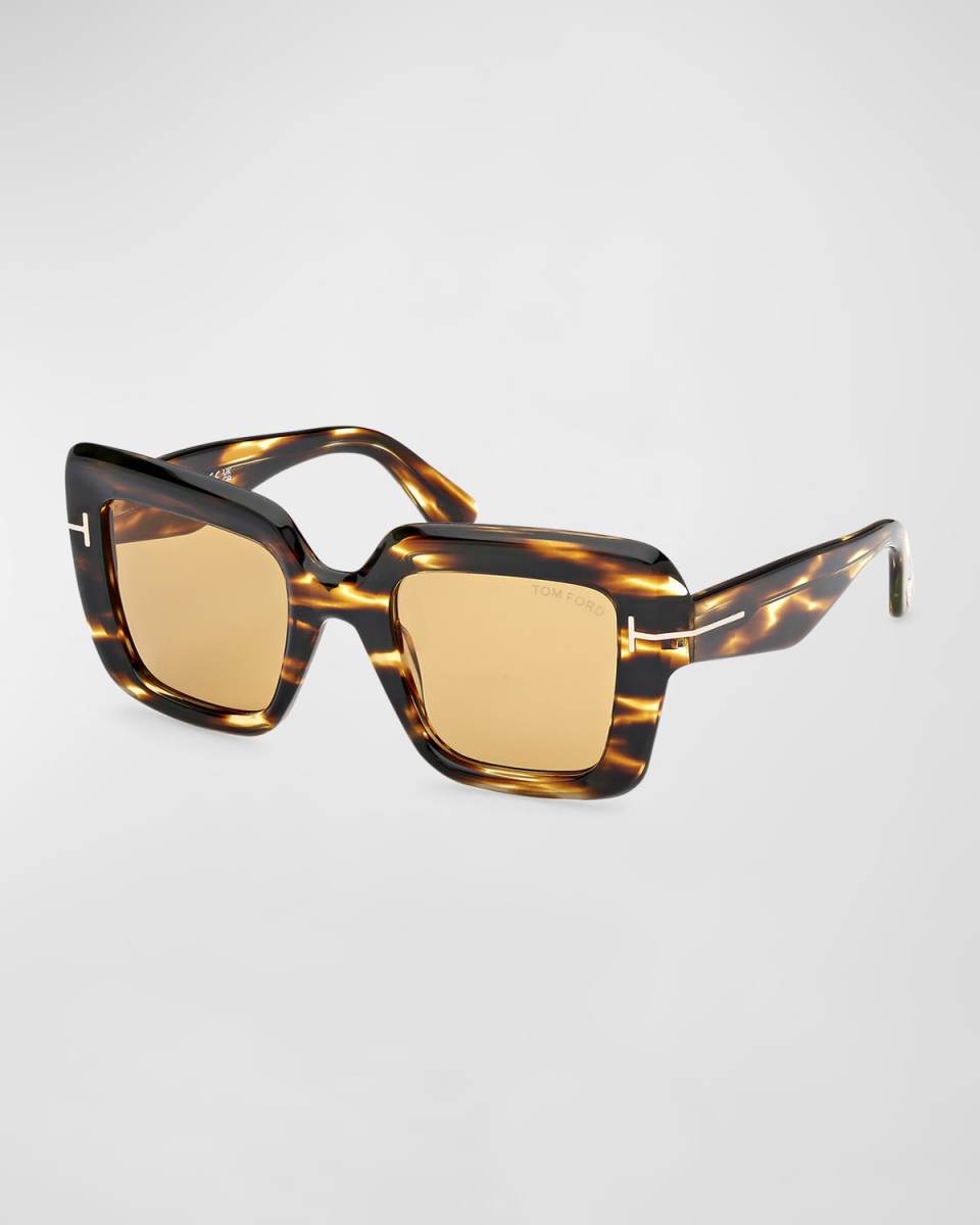 Esme Patterned Acetate Square Sunglasses