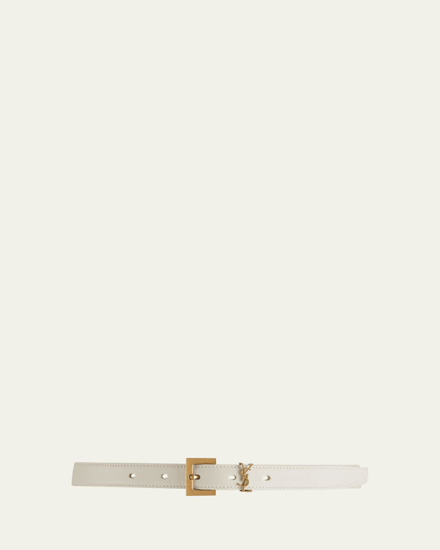 YSL Monogram Leather Belt