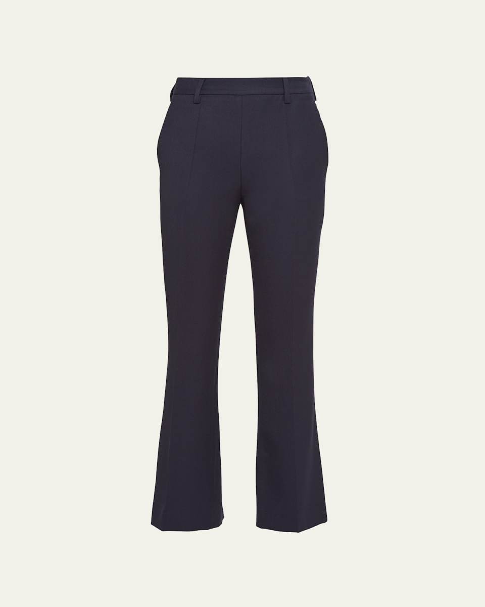Gabardine Flared Ankle Trousers