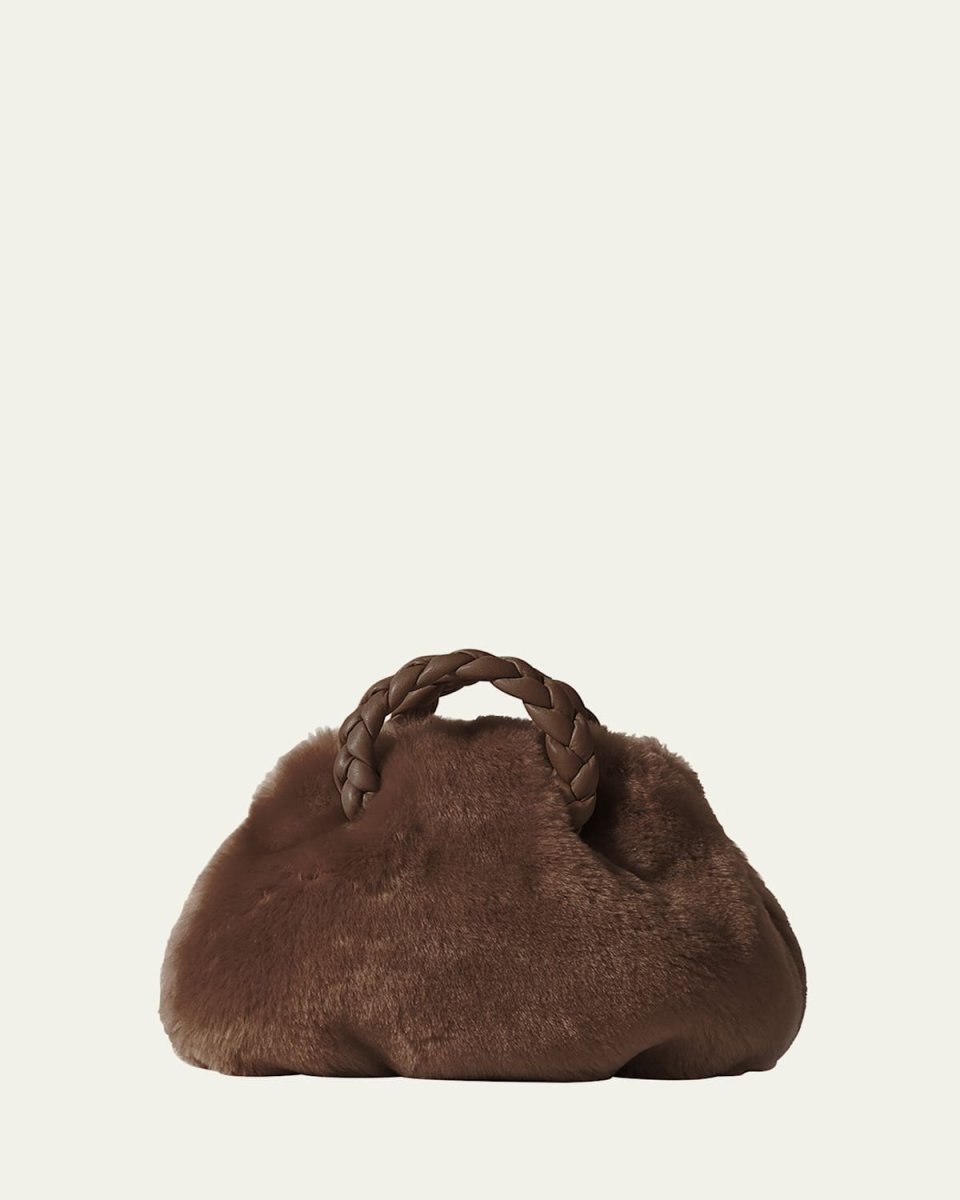Bombon Shearling Top-Handle Bag
