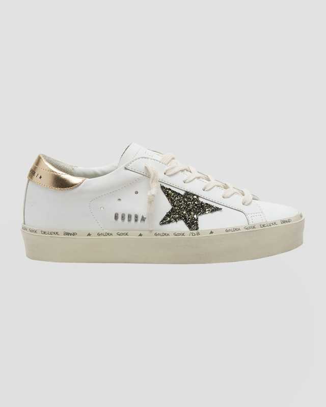 Hi Star Leather Glitter Low-Top Sneakers