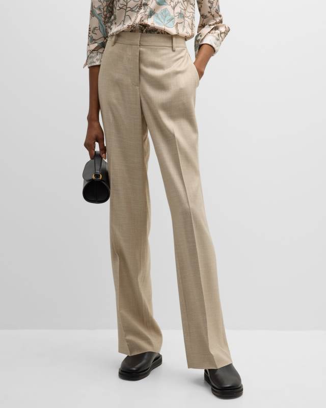 Gates Mid-Rise Straight-Leg Pants