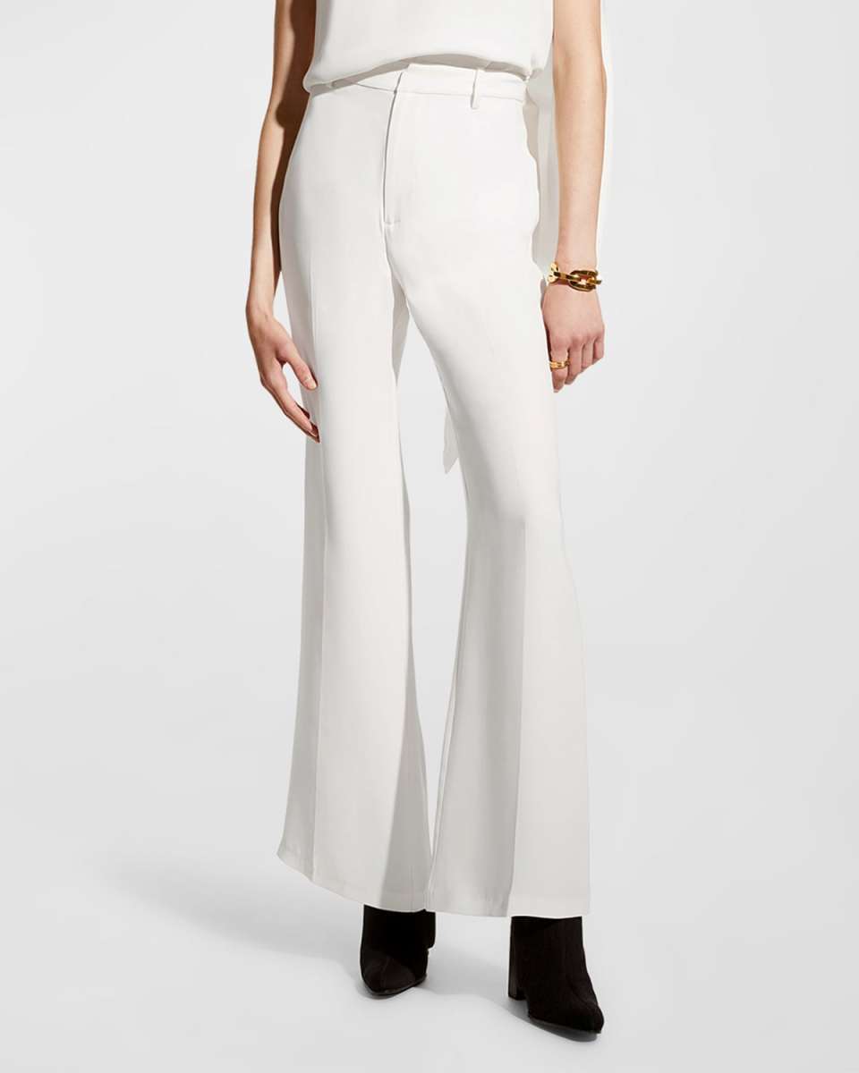 Piper High-Rise Silk Flare Pants