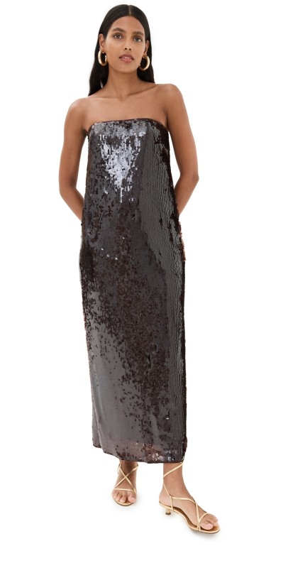 STAUD Casey Dress Bronze