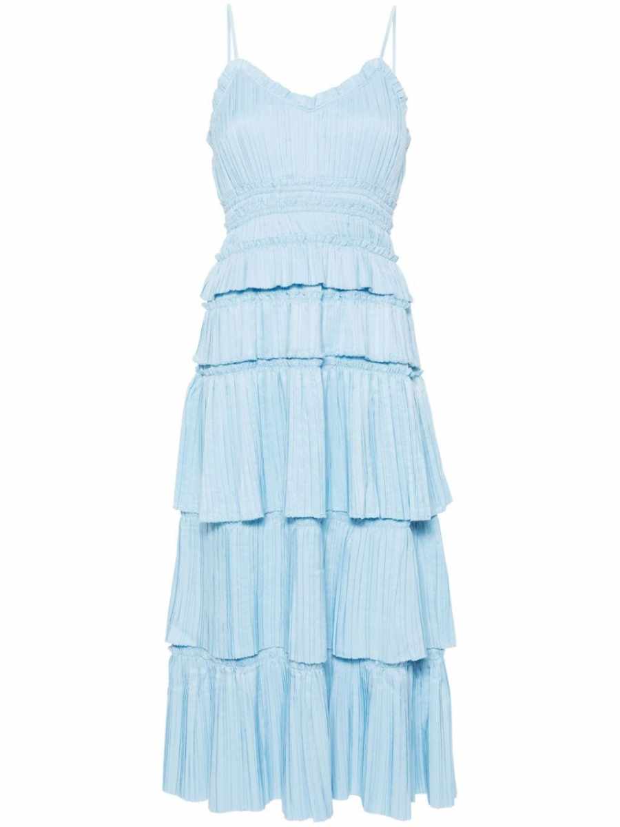 plissé maxi dress