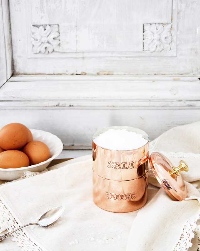 Cellar Vintage Inspired Copper Salt & Pepper Set