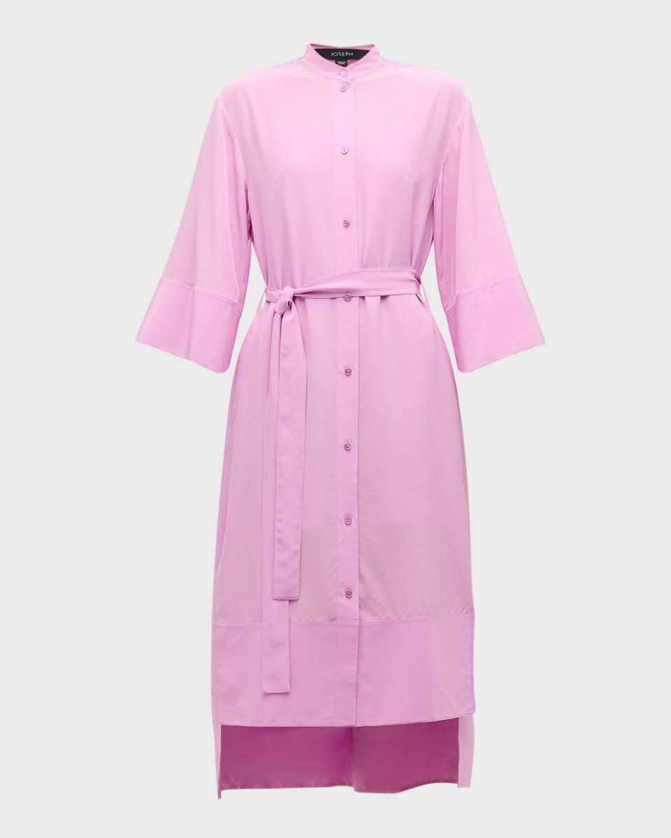 Darius Belted High-Low Midi Shirtdress