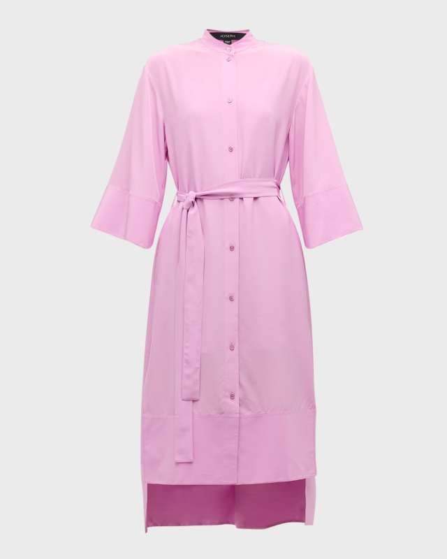 Darius Belted High-Low Midi Shirtdress