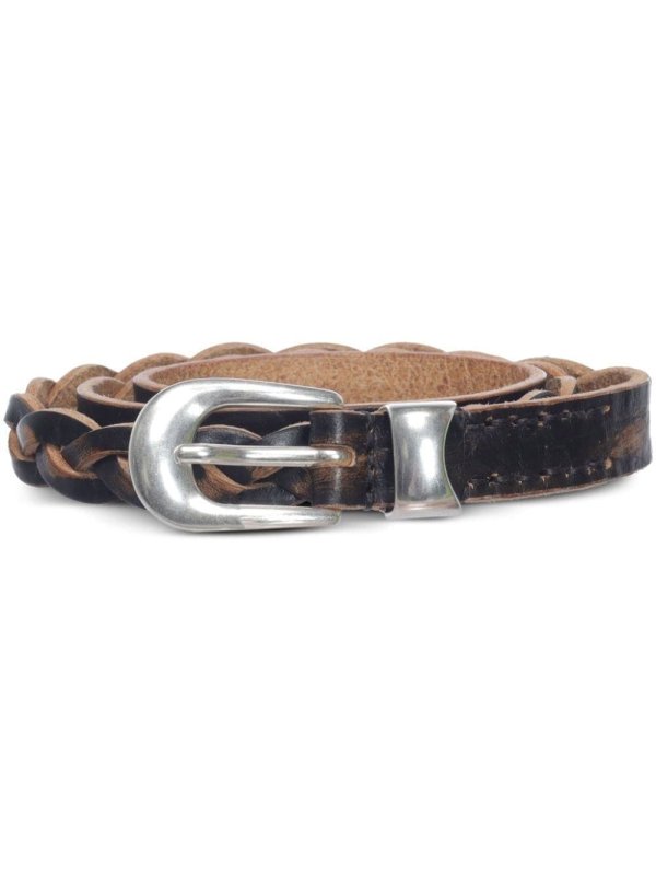 distressed leather belt