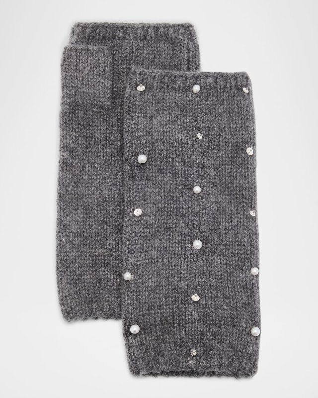 Cashmere Short Fingerless Gloves
