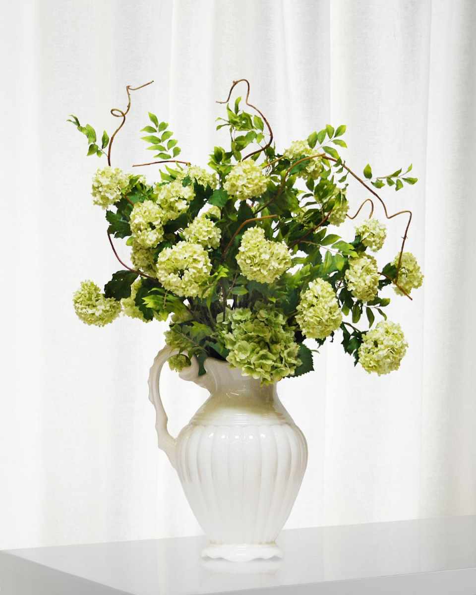 Snowball Hydrangea Pitcher
